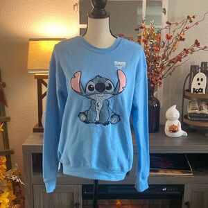 Blue Disney Stitch sweatshirt kids size: s